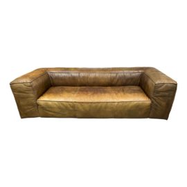 Restoration Hardware Fulham Leather Sofa. Original Price: $6,000