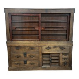 Early 20th Century Japanese Two Piece Mizuya Futon Tansu