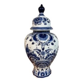 1980's Century Delft Hand Painted Jar + Lid