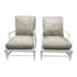 Pair of  Century Furniture Bamboo Wood Arm Chair + Silk Cushions
