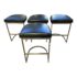 NEW Lake House San Rafael Leather + Steel Counter Stools - Set of Four. Original Price: $1,868