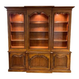 Century Furniture Malsieg Normandy Finish Two Piece Bookcase. Original Price: $16,000
