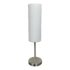 Contemporary Frosted Glass Cylinder + Brushed Metal Table Lamp