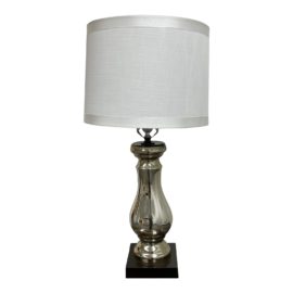 Shabby Chic Mercury Finish Glass Urn Table Lamp