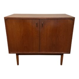 Mid 20th Century Double Door Record Cabinet