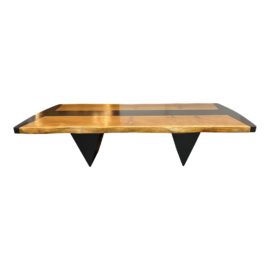 Custom Design Post Modern Live Edge Redwood Table