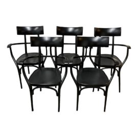 NEW Gebruder Thonet Chezch Arm Chairs - Set of Five. Original Price: $3,500