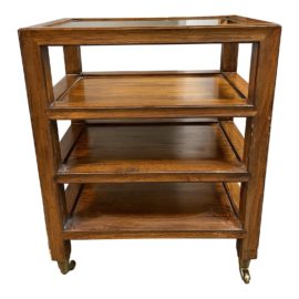 Hickory Chair Company Three Tier Etagere + Castor Side Table