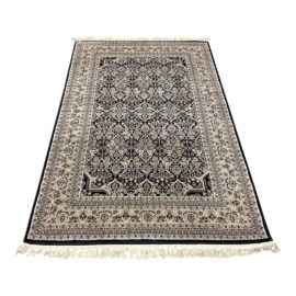 Sphinx Black + Ivory Persian Style Carpet - 5′2″ × 7′9″