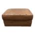 Whittemore + Sherrill Tipped Cognac Leather Ottoman
