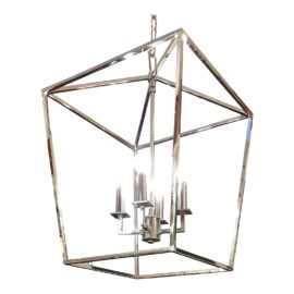 Visual Comfort Darlana Polished Nickel Lantern Chandelier