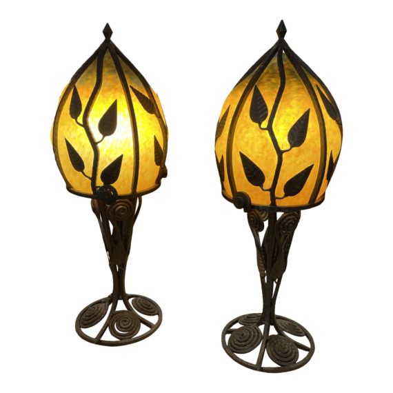 artisan-hand-blown-glass-iron-work-table-lamps-a-pair-3107