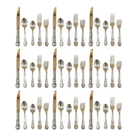 Gorham Sterling Strasbourg 45pc Set, 9 Settings. Original Price: $7,675