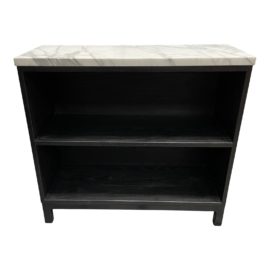 Custom Marble Top Low Bookcase