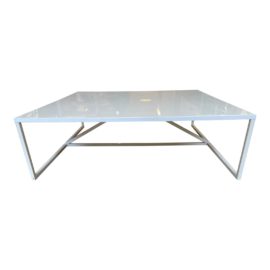 Blu Dot Square White Strut Coffee Table. Original Price: $549
