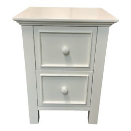 Mushroom Furniture White Nightstand