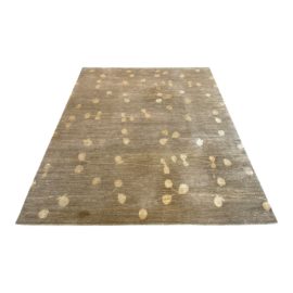 Endless Knot Buds Wool + Silk Area Rug, Tibet - 8′ × 10′