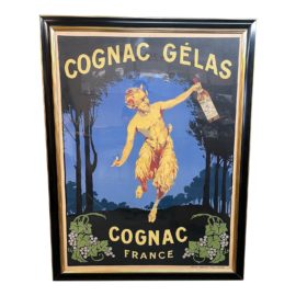 Jean d'Ylen Vintage Cognac Gelas C.1910 French Stone Litho Poster