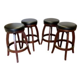 Swivel Barstools, Set of Four