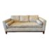 Custom Contemporary Sofa With Textured Wood Base