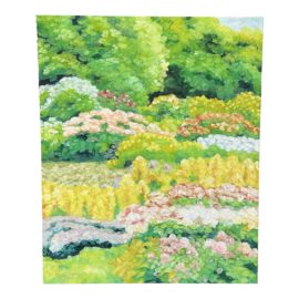 Circa 1990s Floral Landscape Oil Painting