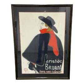 Toulouse-Lautrec Aristide Braunt Dans Son Cabaret Custom Framed Art Poster
