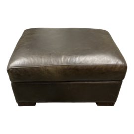 Crate & Barrel Axis Leather Ottoman. Original Price: $1,049