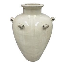 Circa 1990's Large Ceramic Beige Vase