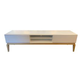 Contemporary White Lacquer Media Console