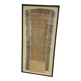 African Kuba Textile in Floating Frame