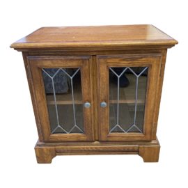 Ethan Allen Traditional Maple Wood Welded Glass Cabinet