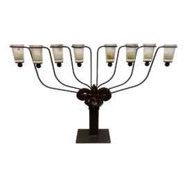 Jan Barboglio Chocolate Rosa Candelabra. Original Price: $1,495