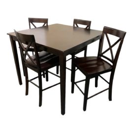 Crown Mark Theodore Bar Height Table + Four Barstools
