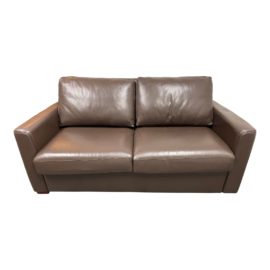Design Within Reach Loveseat Lino Leather Sleeper Sofa. Original Price: $3,998