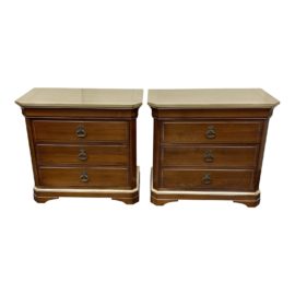 Grange Furniture Louis-Philippe Nightstands - a Pair. Original Price: $2,500