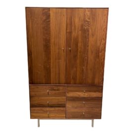 Room & Board Hudson Collection Walnut Armoire. Original Price: $3,500