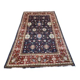 Bold Oushak Style Hand Knotted Wool Rug - 8′6″ × 11′10″