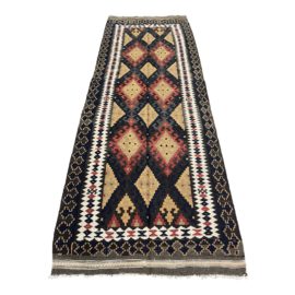 Afghan Maimona 1930's Kilim Runner - 3′7″ × 10′1″