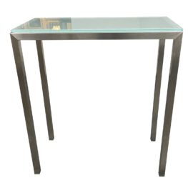 Room + Board Portico Glass + Steel High Table. Original Price: $630