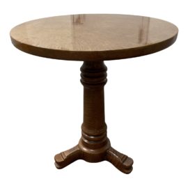Late 20th Century Traditional Round Turned Pedestal Side Table