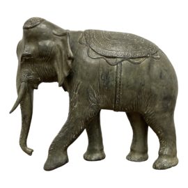 Vintage Gumps Bronze Patina Elephant Sculpture