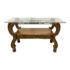 Early 21st Century Traditional Wood Base Glass Top Console Table