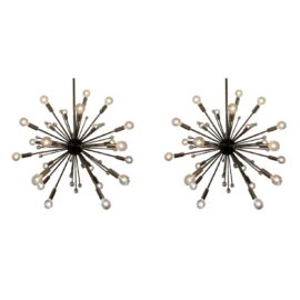A pair of Arteriors Imogene Collection 24 Light Chandeliers
