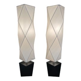 Stonegate Designs Silk Origami Table Lamps, a Pair
