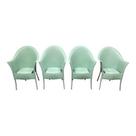 Phillipe Starck Yo Adleph Seafoam Outdoor Chair - Set of Four. Original Price: $4,480