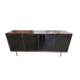 Mitchell Gold + Bob Williams Turino Media Console Glass Front + Walnut