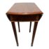 Mid 20th Century Book Matched Oval Drop-Leaf Side Table