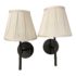 The Urban Electric Co. Mel Sconce + Pleated Silk Shades, a Pair. Original Price: $1,998