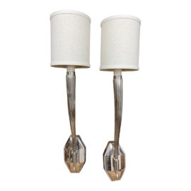 Visual Comfort E. F. Chapman Ruhlmann 1 Light 6 Inch Polished Nickel Decorative Wall Light - a Pair. Original Price: $1,048