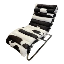 Timothy Oulton Bilbao Hair on Hide Chaise Lounge. Original Price: $2,350